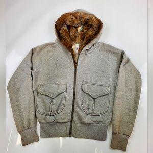 European Brand Cycle Hoodie with Fur Detail